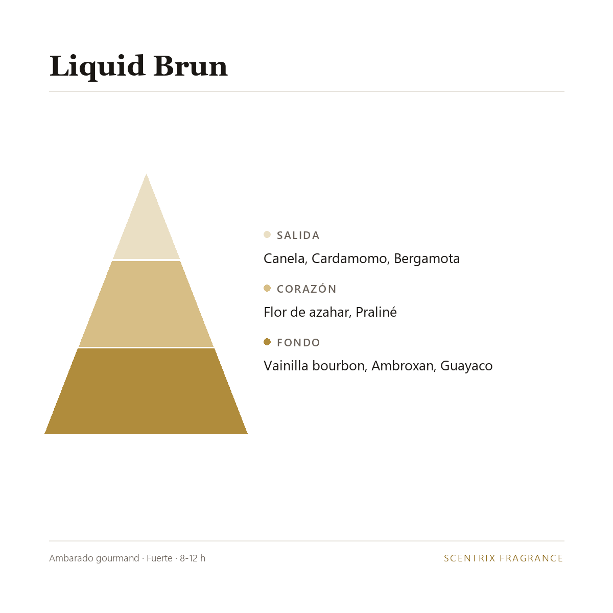 Pirámide olfativa de Liquid Brun
