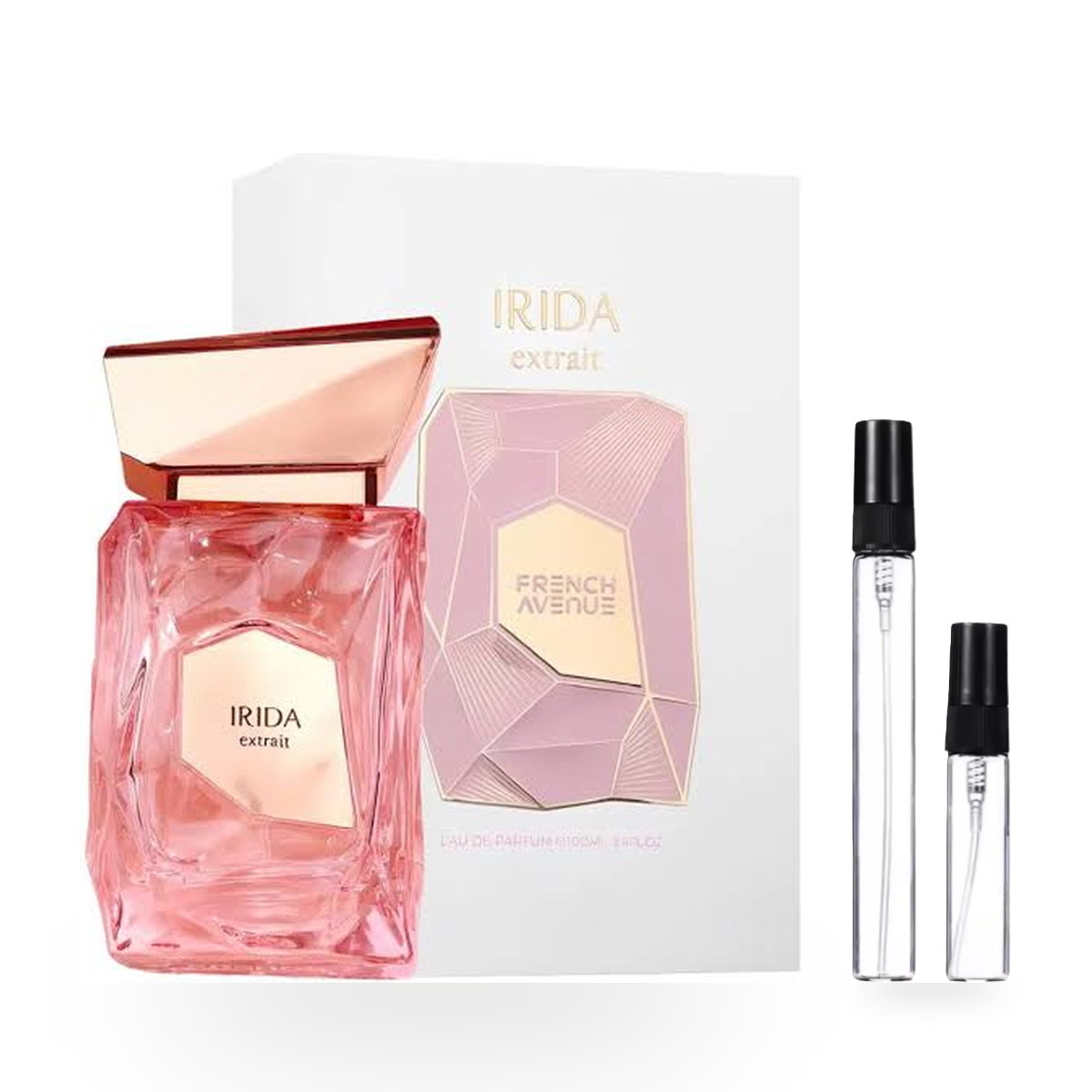 Irida xdp French Avenue: frasco original con los decants de 10 ml y 5 ml