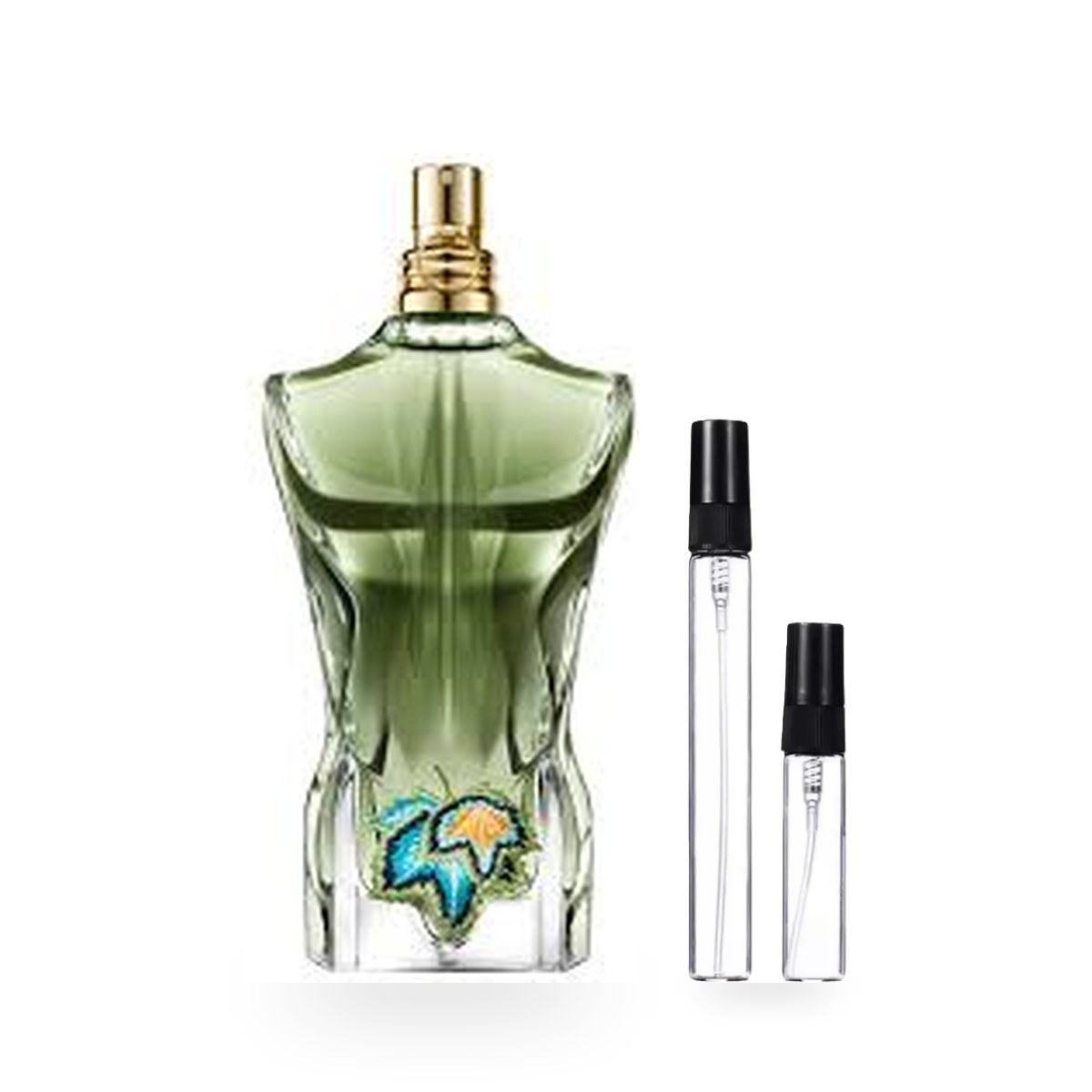 JPG Paradise Garden: frasco original con los decants de 10 ml y 5 ml