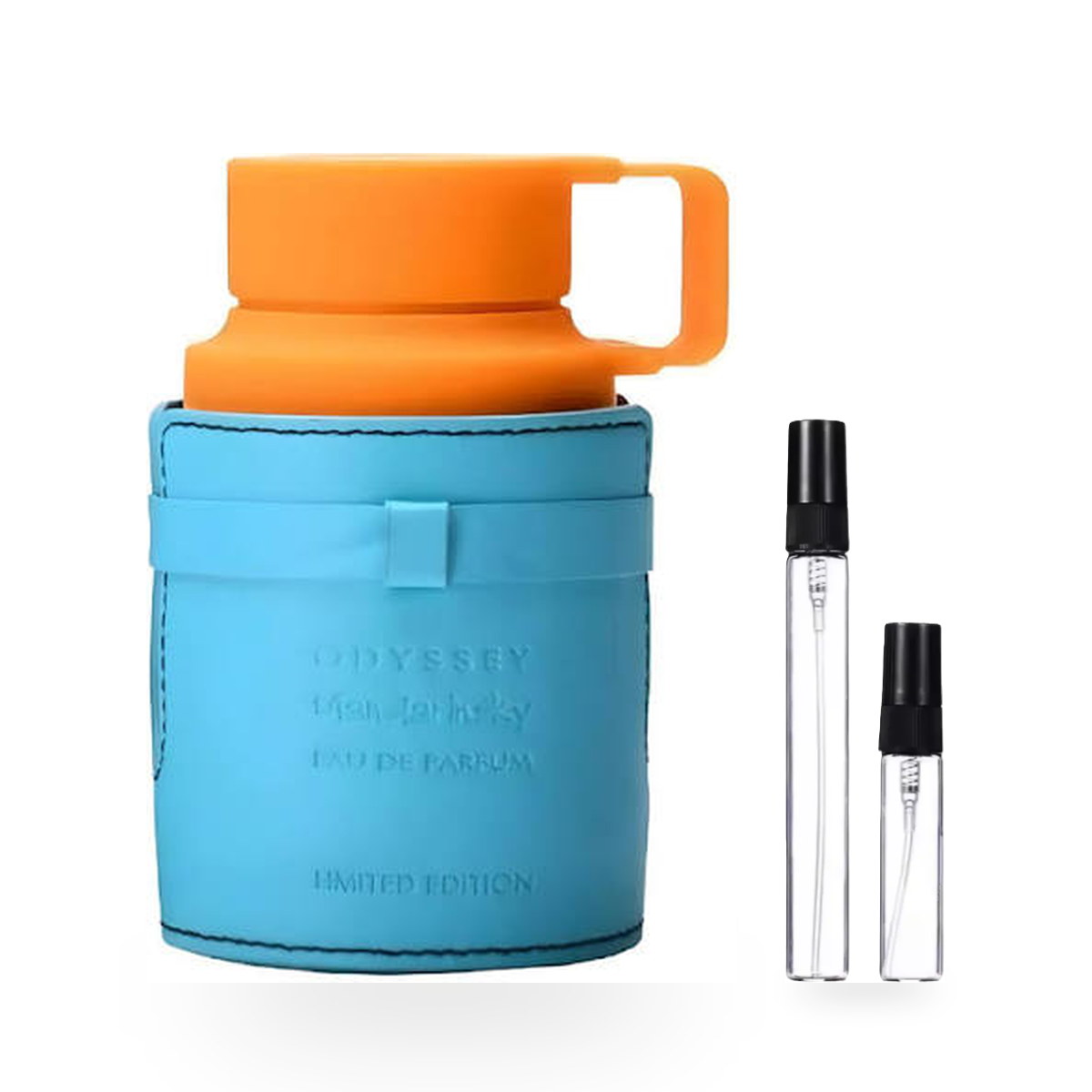 Odyssey Mandarin Sky: frasco original con los decants de 10 ml y 5 ml